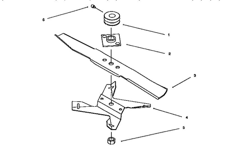 Blade Assembly Diagram and Parts List for 10314 6900001 AND UP Lawn Boy Lawn Mower